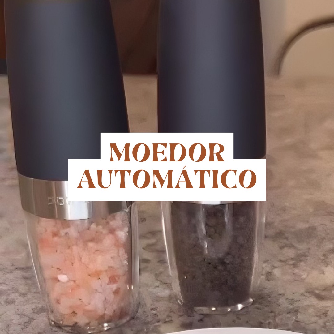 Moedor de Pimenta Sal Tempero Automático Elétrico Por Gravidade Sensor Led cozinha thumbnail