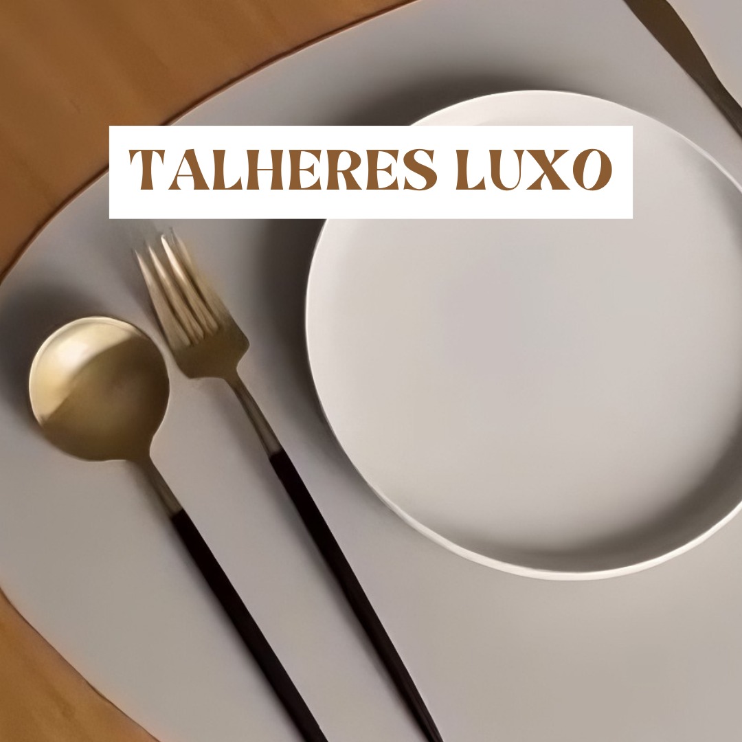 Conjunto De Talheres De Aço Luxo Inoxidável Faqueiros 24 Peças Cor Dourado / Preto / Rosa thumbnail
