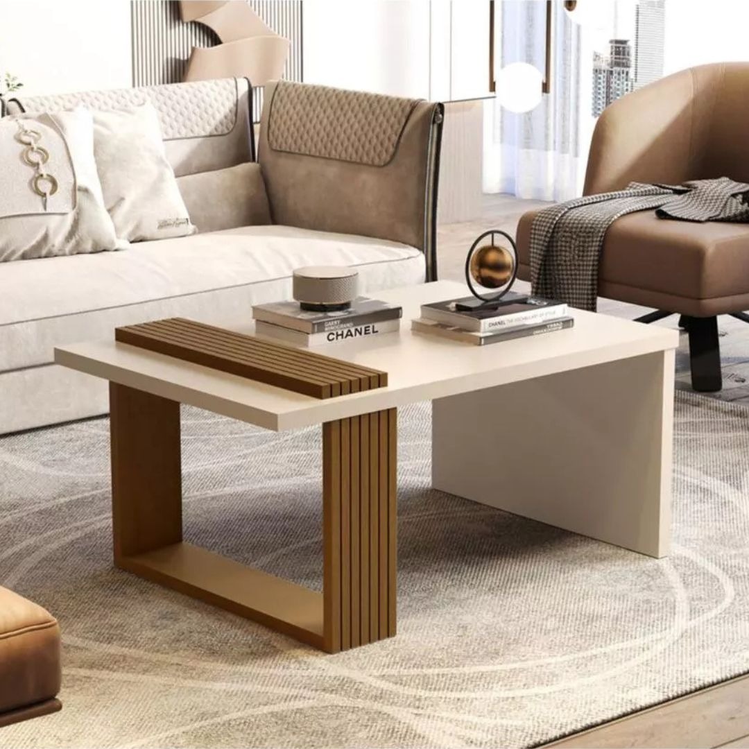 Mesa De Centro Retangular Sala Moderna Decorativa Promoção thumbnail