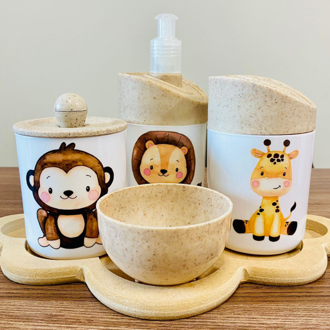 Kit Higiene Baby Safari/bandeja nuvem thumbnail