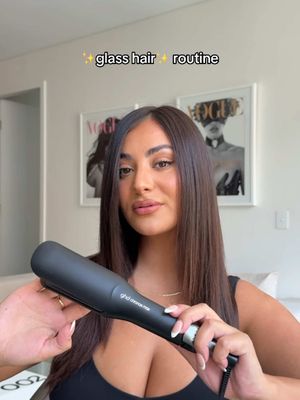 Glass hair made so quick and easy with the brand-new @ghd Australia and New Zealand chronos max ✨ One pass is all you ne