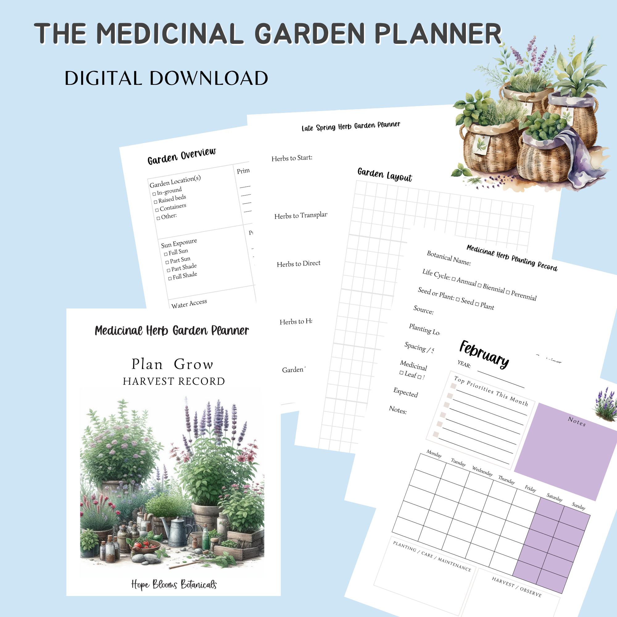Medicinal Herb Garden Planner (Digital Printable) thumbnail