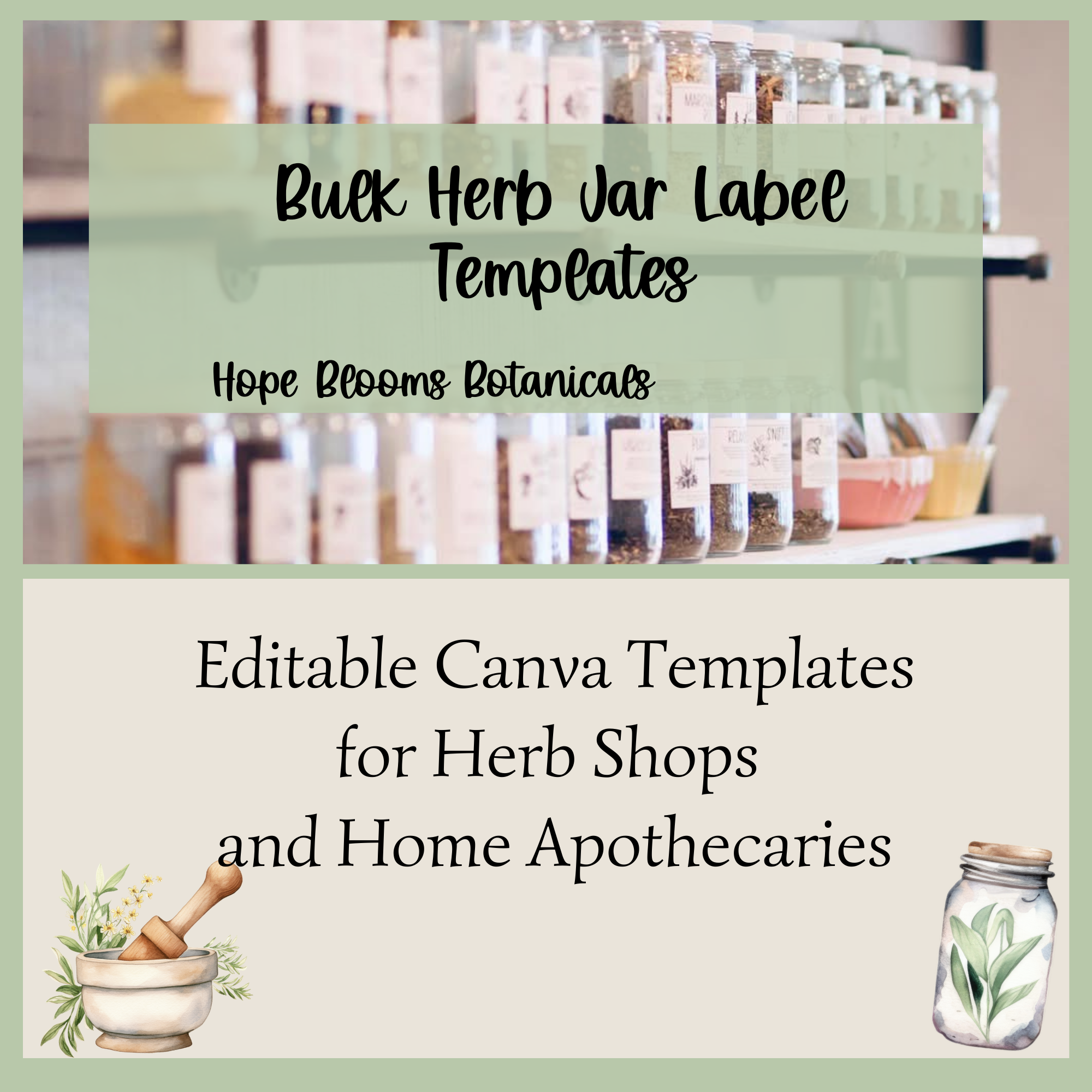 Bulk Herb Jar Label Templates thumbnail