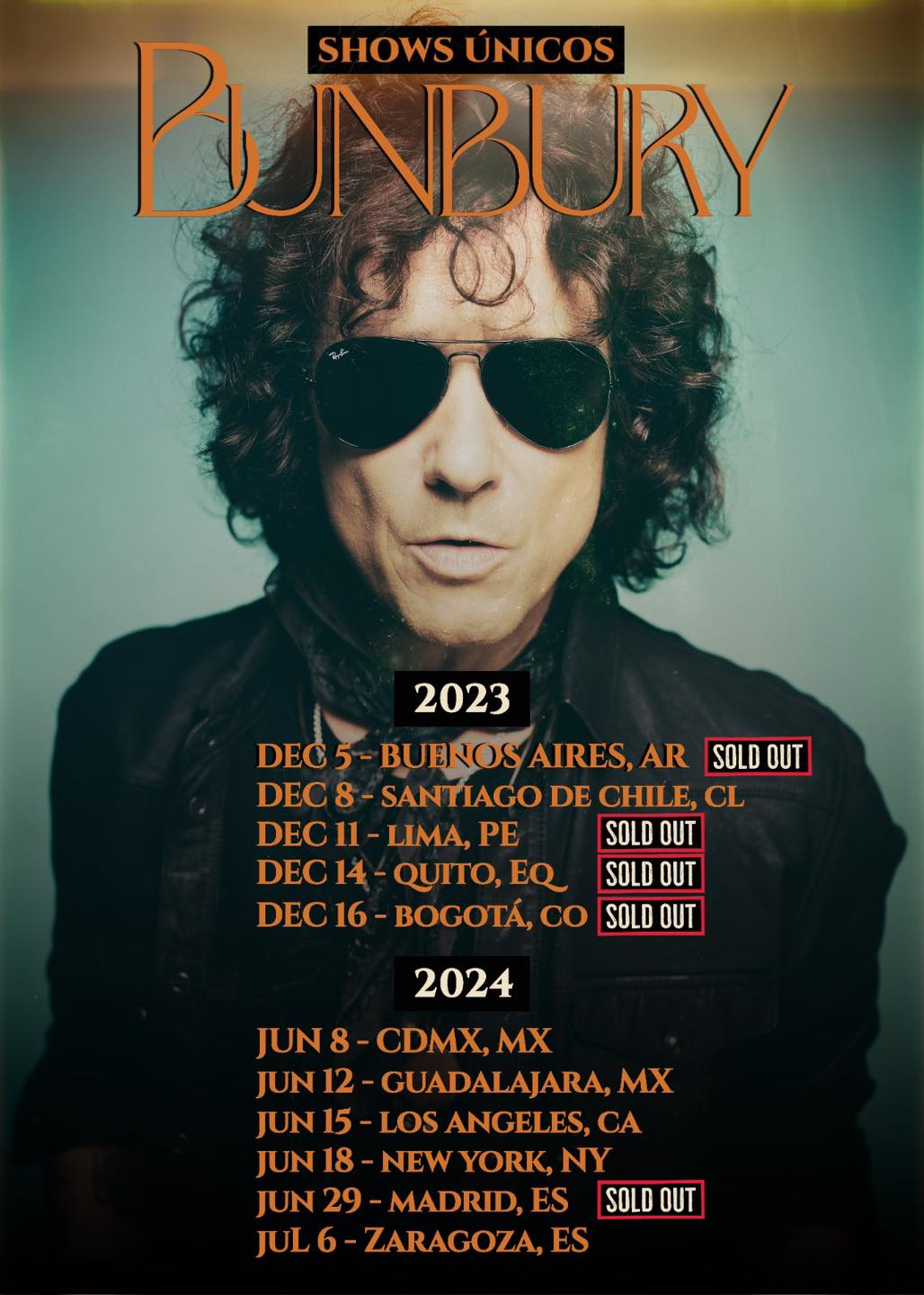 Artista destacado 2023/2024: Bunbury, gira 11 conciertos únicos por América y España. Discos a la venta thumbnail
