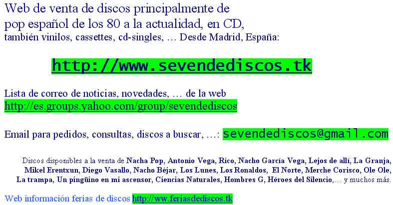 Blog sevendediscos en Wordpress, boletines quincenales thumbnail