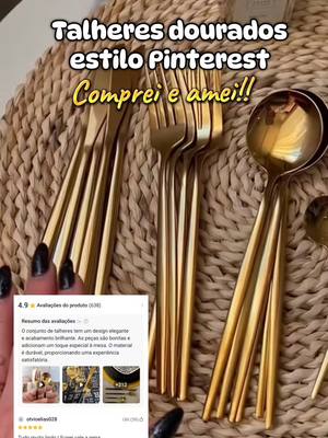 🚨 Pare agora. Sua mesa tá pedindo um upgrade. Esses talheres dourados? O plot twist que faltava no seu aesthetic ✨ Luxo 