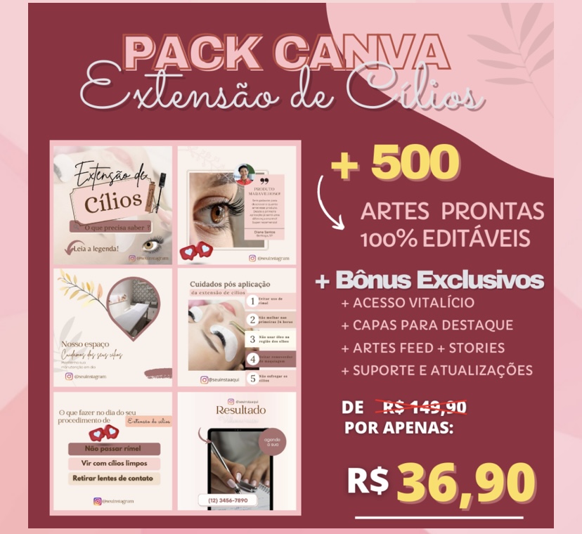 Pack de Cílios para Instagram  thumbnail