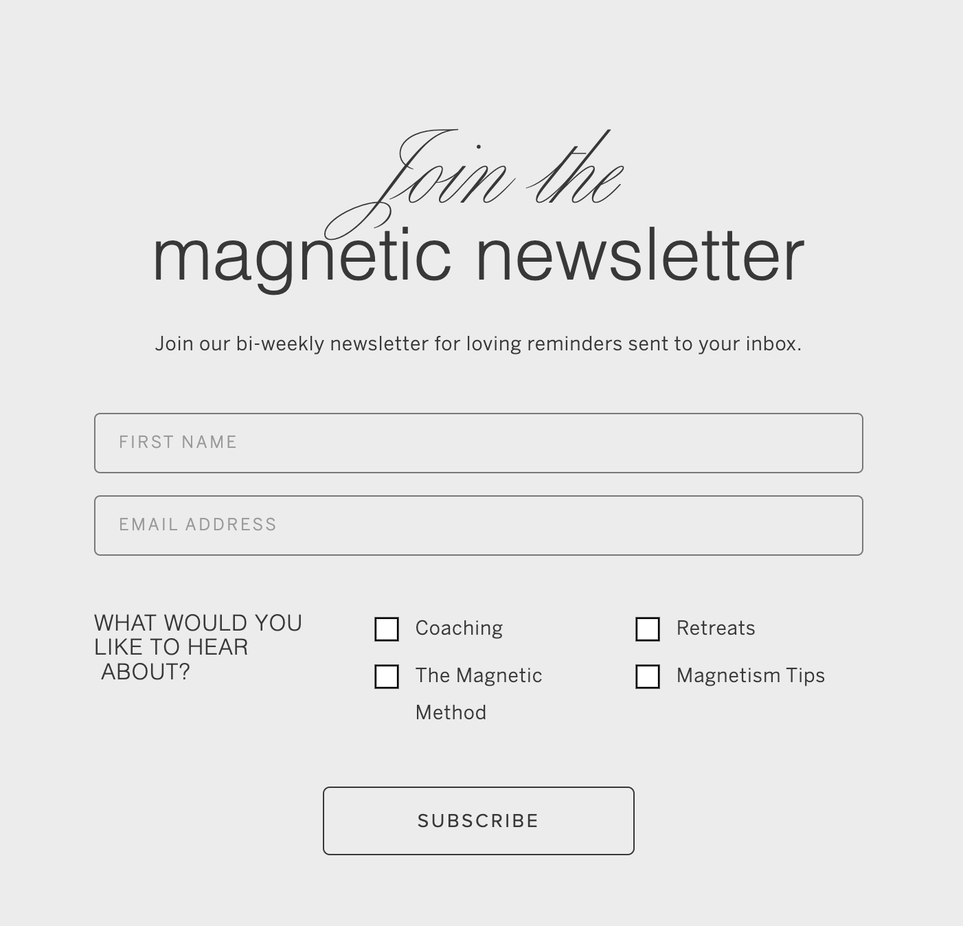 Join Magnetic Reminders ( the bi-weekly newsletter) thumbnail