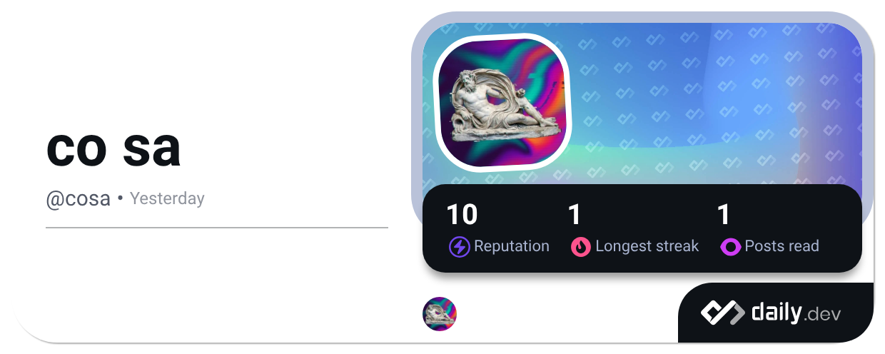 co sa (@cosa) | daily.dev thumbnail