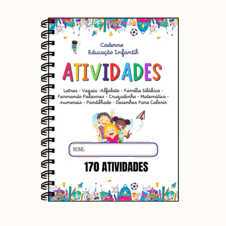 Apostila A4 alfabetização com 170 atividades - Escola Livro infantil Exercícios Práticos 80 páginas thumbnail