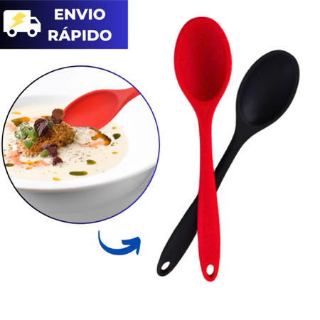 Colher Cheia de Silicone para Arroz Doces Colheres Cheias Utensilio Cozinha Resistente thumbnail