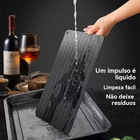 Tabua Magica Descongelar Rápido Carne Alimentos Defrost Express Tech Bandeja Travessa thumbnail