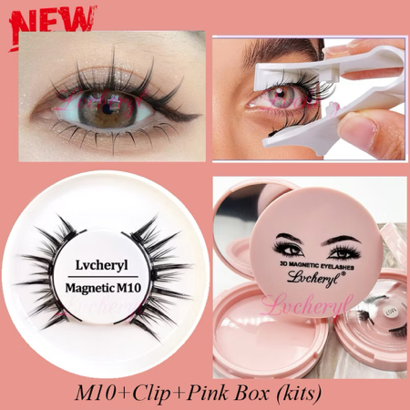 1 Par De Cílios Postiços Magnéticos 3D Reutilizáveis Sem Cola ímã Com Aplicador Caixa De Uma Peça thumbnail