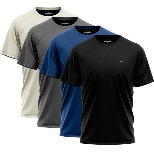 Kit 4 Camiseta Dry-fit Sandrini Masculina Academia Caminhada thumbnail