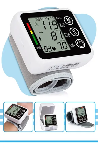 Medidor De Pressão Digital De Pulso Com Voz Em Português Estojo Premium Display Lcd Memória De Medições Tensiômetro Automático Oscilométrico Portátil Yin Yang Uso Com Pilhas Aaa Cabo Usb Branco thumbnail