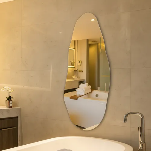 Espelho Orgânico 70cm Decoração Lapidado Design Moderno Luxo E05 70x30 thumbnail