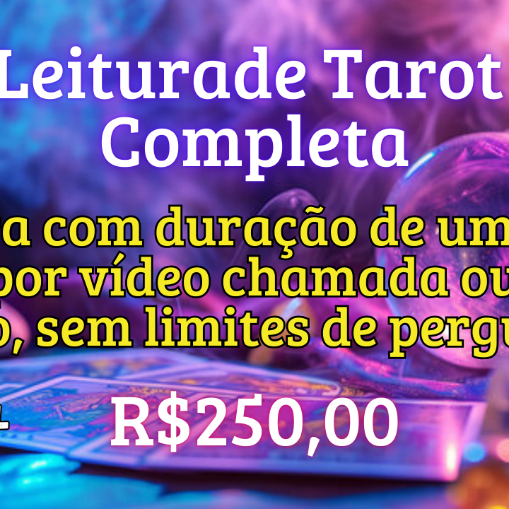 Consulta de Tarot completa R$250,00 com  a Sacerdotisa Karine (1 hora)  thumbnail