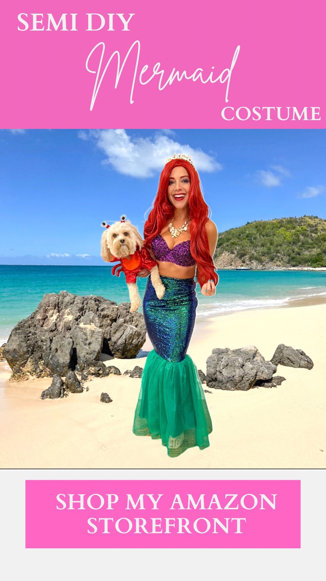 🧜🏽‍♀️ Little Mermaid “semi DIY” costume 🦀
.
A little throwback, but This was BY FAR my favorite costume I ever put toget