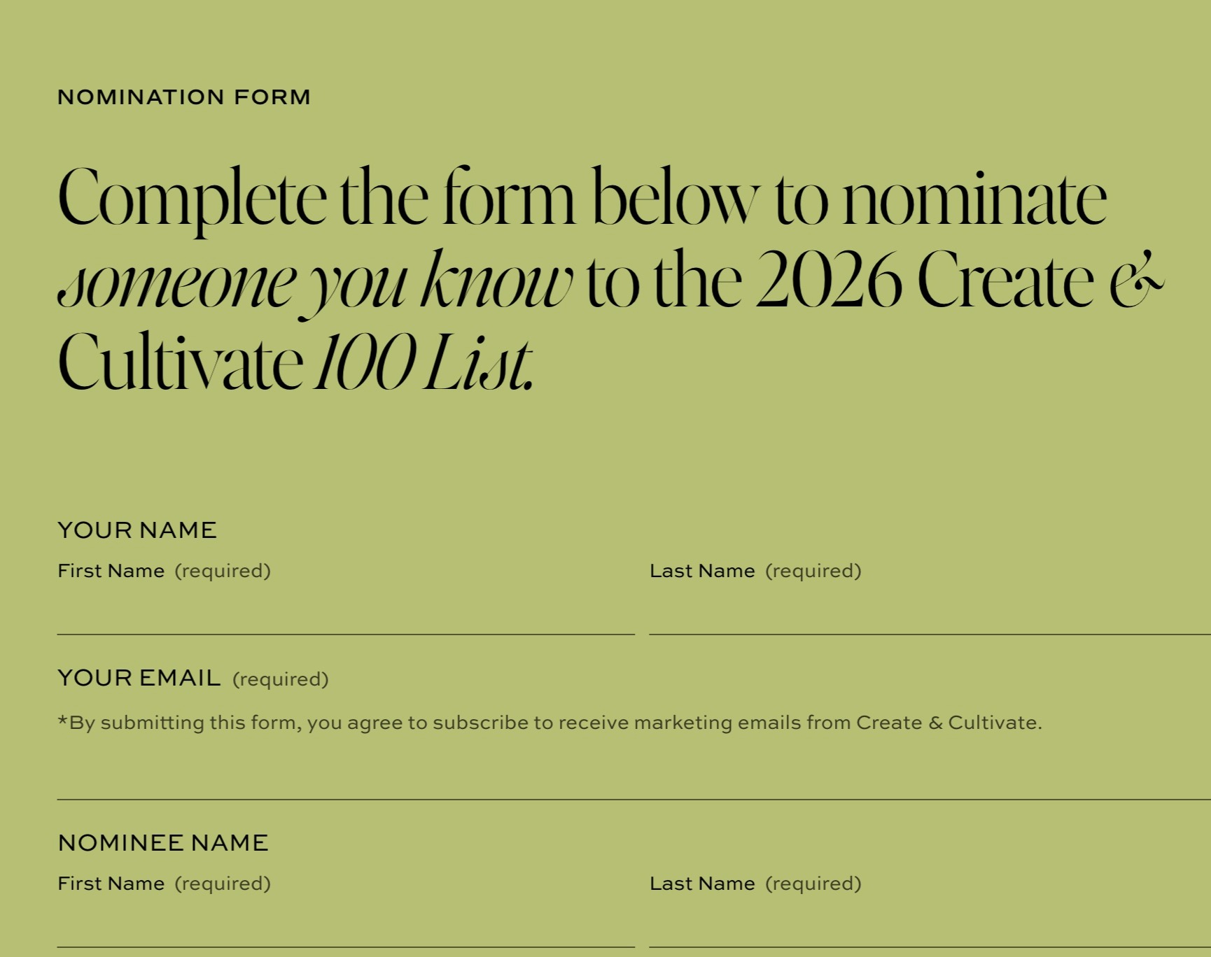 Create & Cultivate top 100 thumbnail