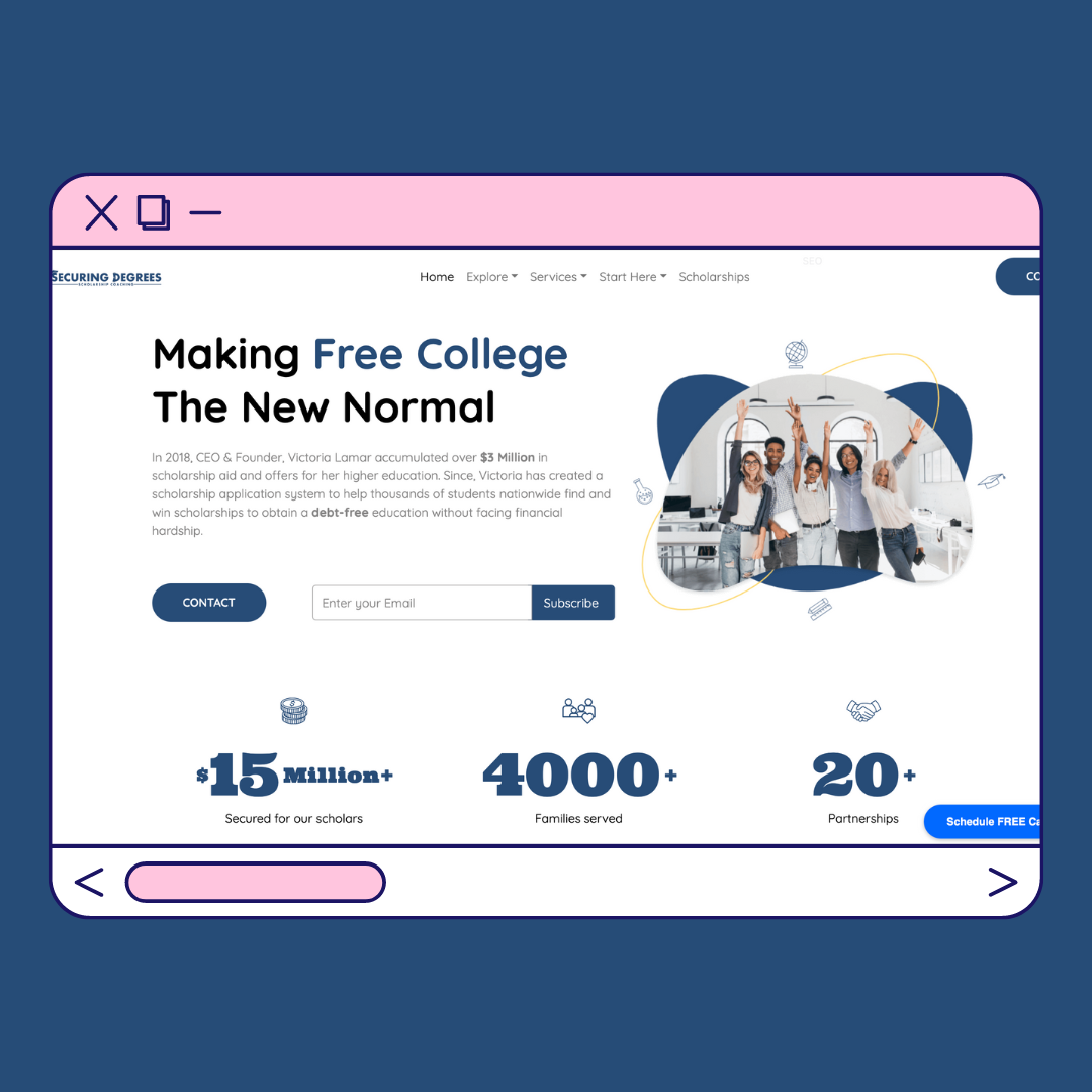 Securing Degrees Website thumbnail
