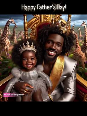 A heartfelt celebration of Father's Day capturing the loving bond of a beautiful African American father nurturing his d