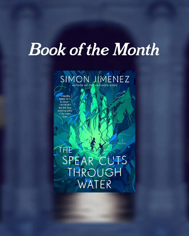 Book of the month this November is The Spear Cuts Through Water by Simon Jimenez. Simon Jimenez is a Filipino American w