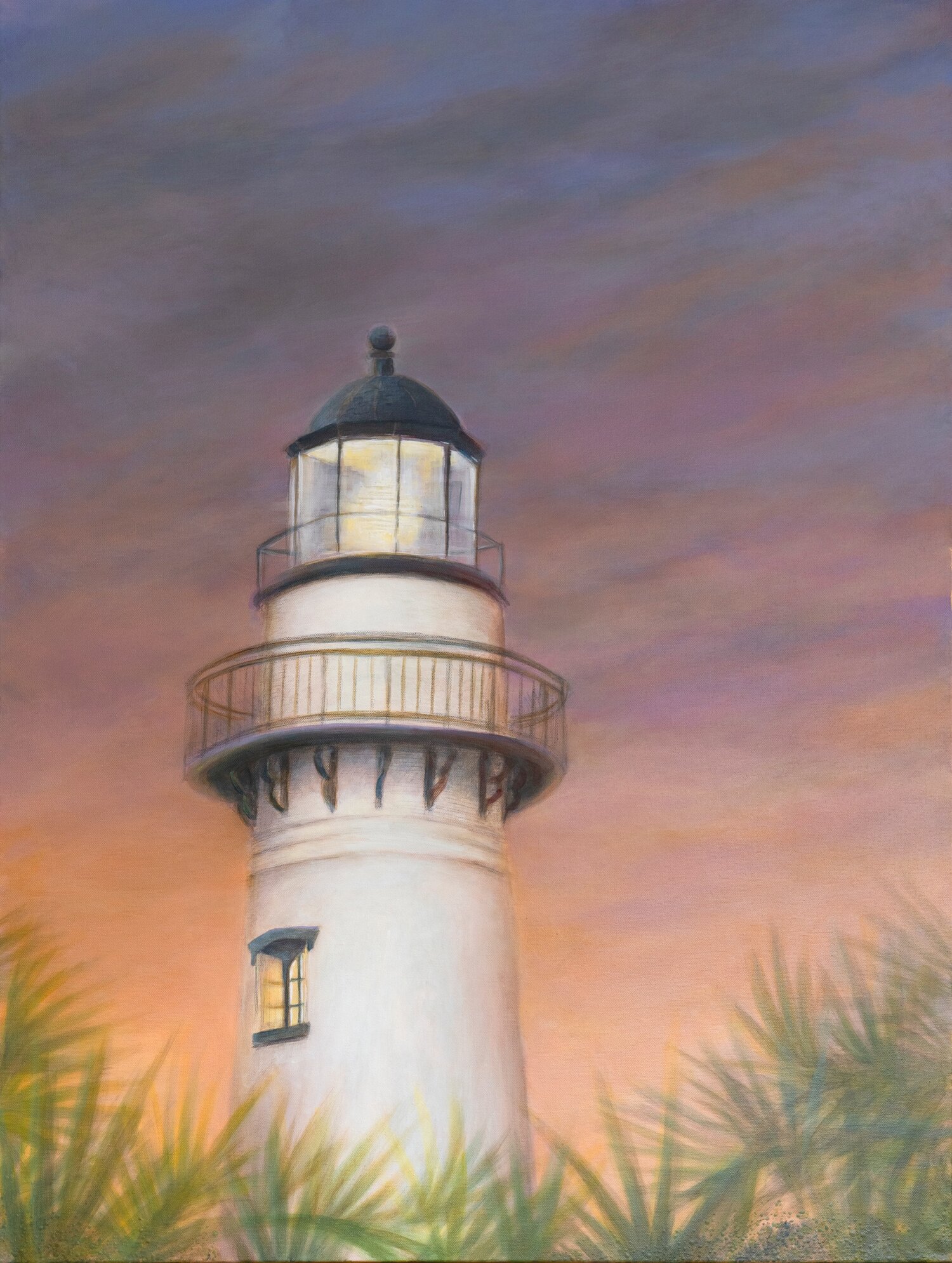 Saint Simons Island Lighthouse - 9” x 12” Art Print — Horn Art Co. thumbnail