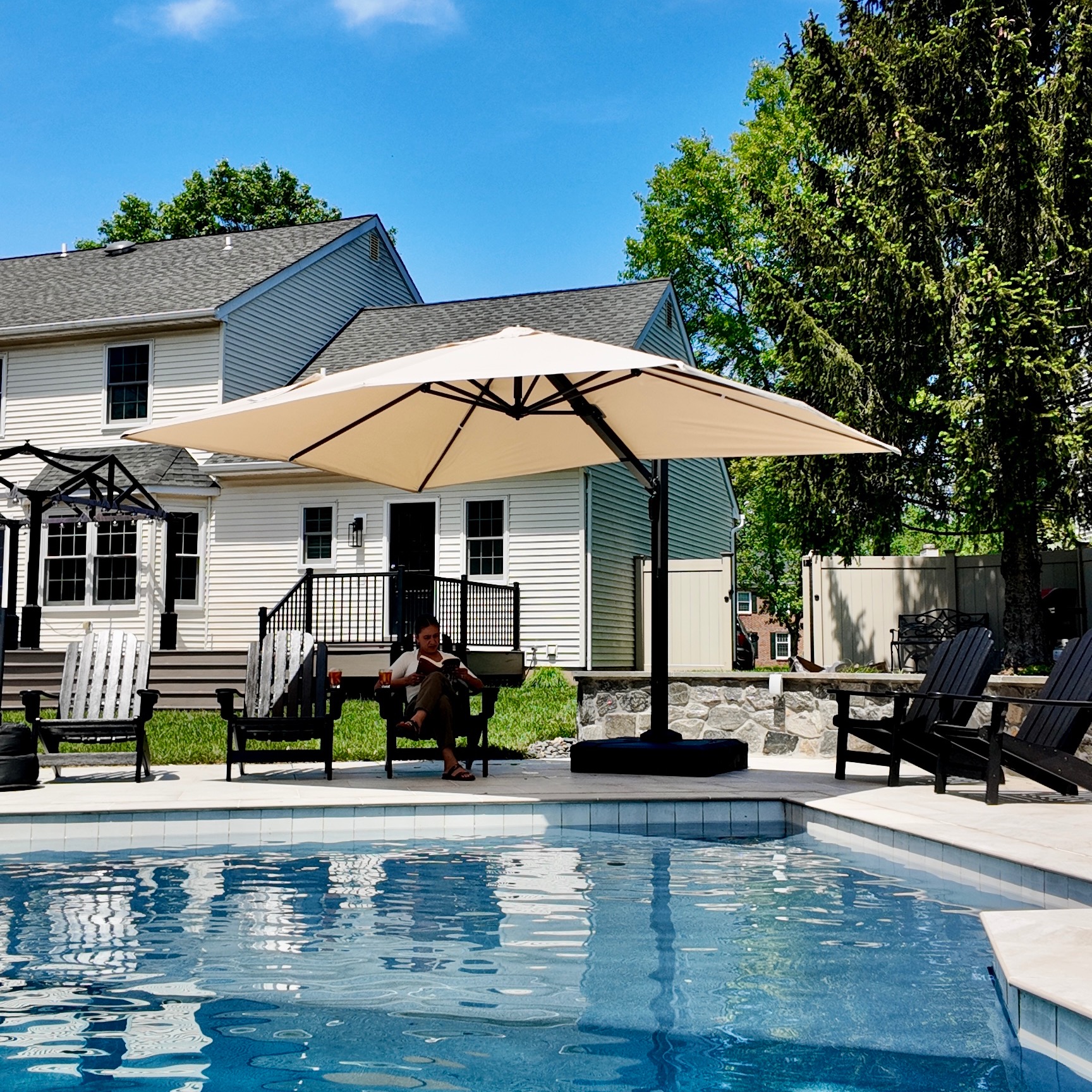 Purple Leaf Patio Umbrella - Use Code Carmen13 for 13% Off thumbnail