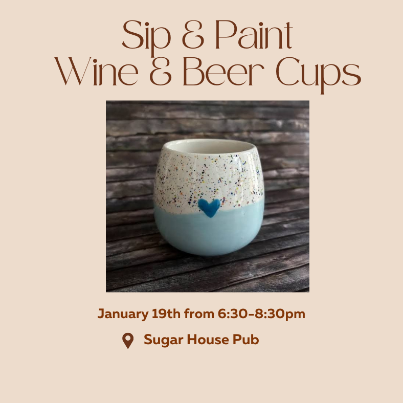 Sip & Paint Wine & Beer Cups w/ Salt Lake Pottery Studio – 1/19/2026 thumbnail