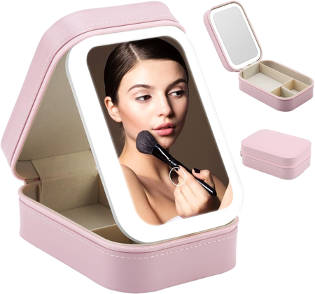 Caixa de maquiagem com espelho e luz de led-COMPRA AQUI thumbnail