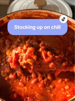 I know it’s still summer but I needed chili back in my freezer stash!