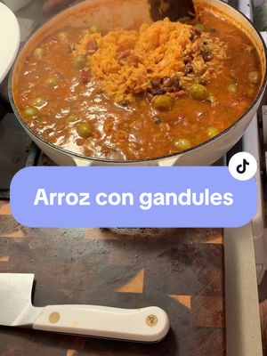 Arroz con gandules or Puerto Rican Rice with pigeon peas is one of my favorite comfort foods! I grew up eating this at e