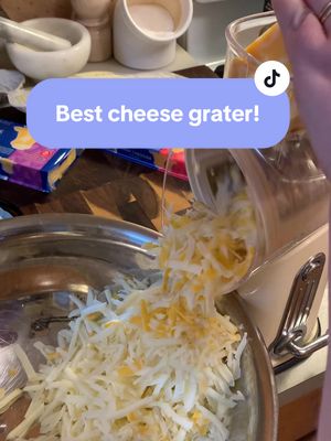 I’m not lying when I say this rotary grater is a game changer! My mac and cheese recipe calls for grating 2.5 lbs of che