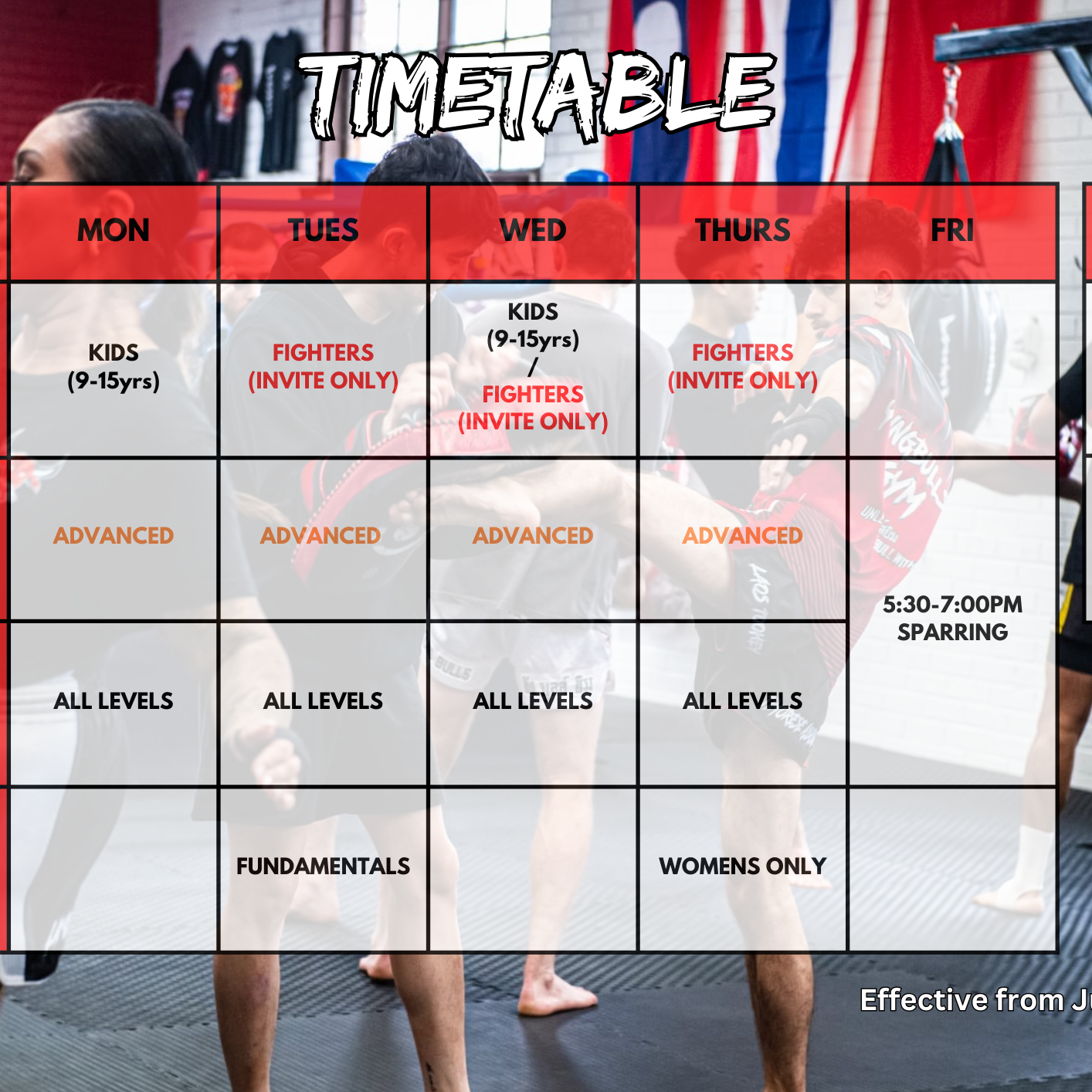 Training schedule 2026 thumbnail