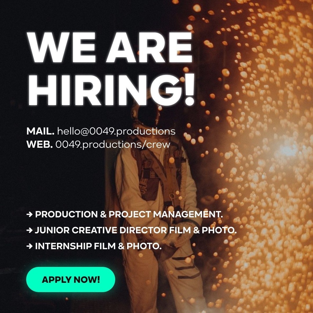 Into photography, film, creativity and social media? Good news, we're hiring! Join our dynamic world. Progressive. Creat
