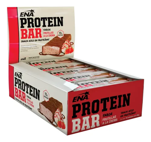 Ena Sport Barra Protein Bar Frutillas A La Crema 16 Barras thumbnail