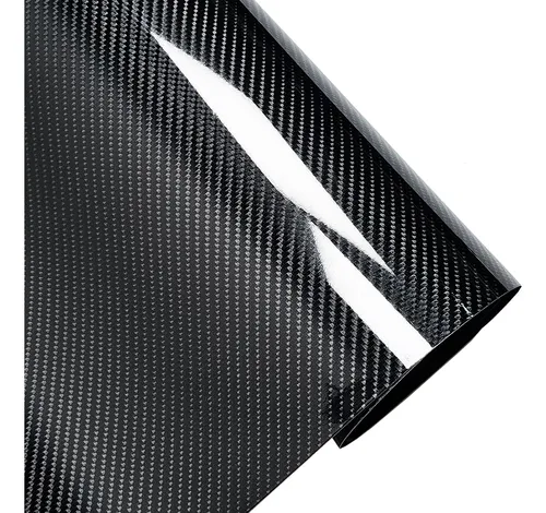 Vinilo Fibra De Carbono 6d Brillante Moldeable  25cm X 1,50m Negro thumbnail