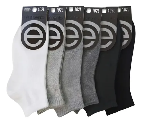 Medias Elemento Soquetes Hombre Mujer Algodon Pack X12 Pares thumbnail
