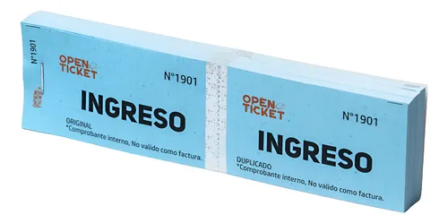 Talonario Open Ticket 100 Unidades 15x5 Cm Holograma thumbnail