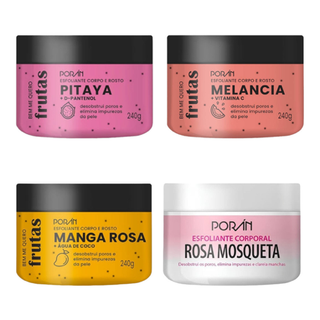 Kit 2 Esfoliante Corpo e Rosto Porán thumbnail