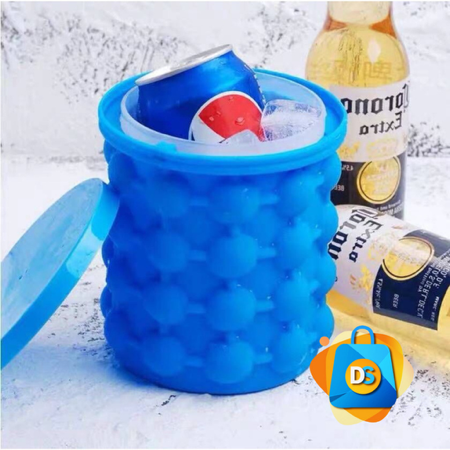 Mini Balde Forma De Gelo Em Silicone Cubos Ice Magic thumbnail