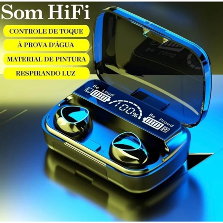 Fone M10 De Ouvido bluetooth 5.3 Sem Fio tws Estéreo Com Pod Carregador thumbnail