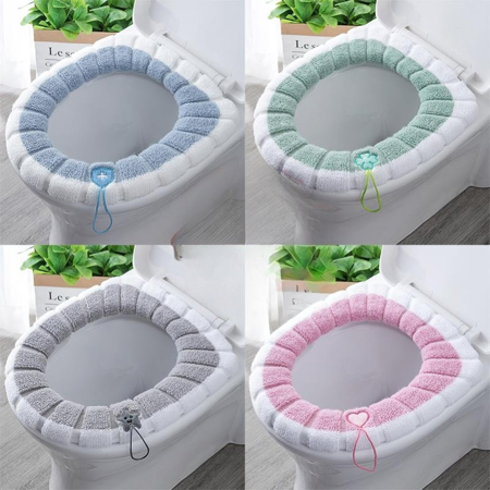 Capa De Assento De Vaso Sanitário Almofada Sanitária Confortável Lavável Para Banheiro T thumbnail