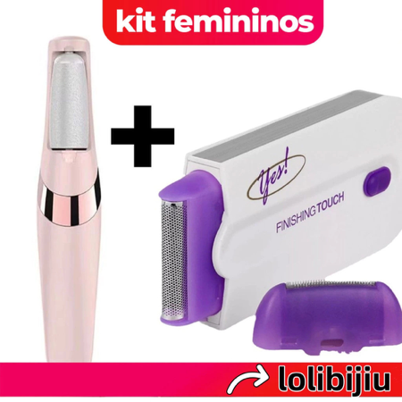 kit de cuidados femininos Lixador de Pé Elétrico + Depilador recarregável sem fio 2 em 1 thumbnail