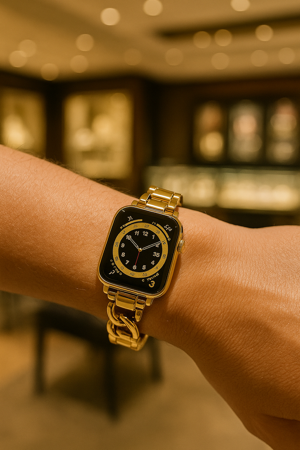 Corrente Pulseira Metal P / Apple Watch 7 6 Se Band 44mm 40mm Aço Inox Correia thumbnail