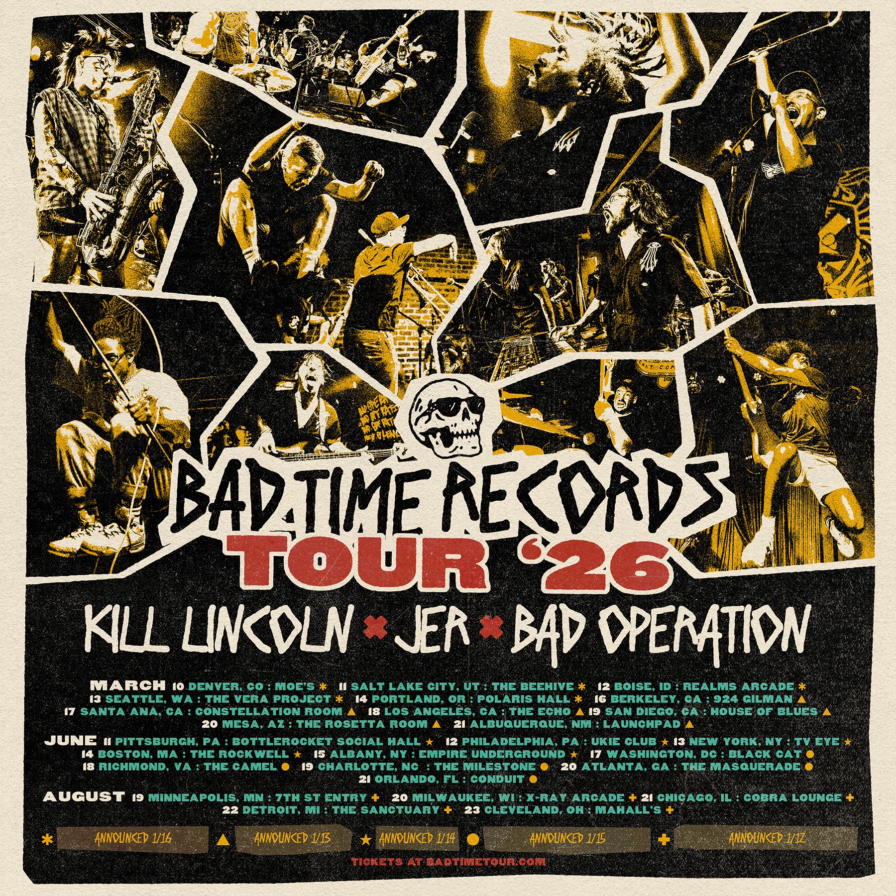  BAD TIME RECORDS TOUR 2026 | Linktree thumbnail