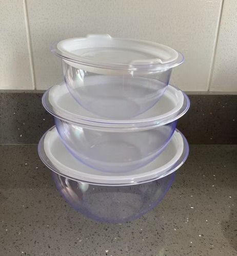 Conjunto 3 bolws com tampa herméticos de acrílico thumbnail