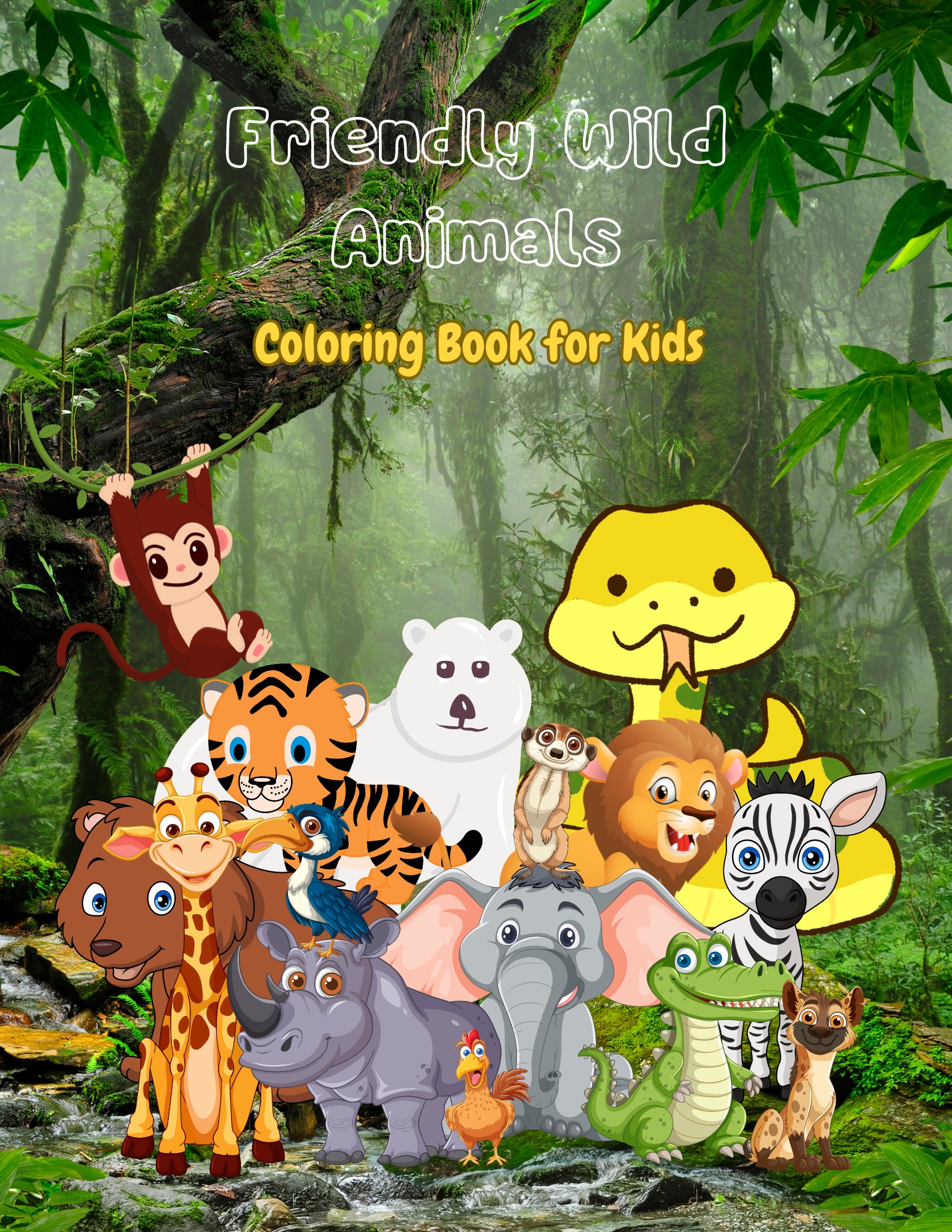 COLORING FRIENDLY WILD ANIMALS thumbnail