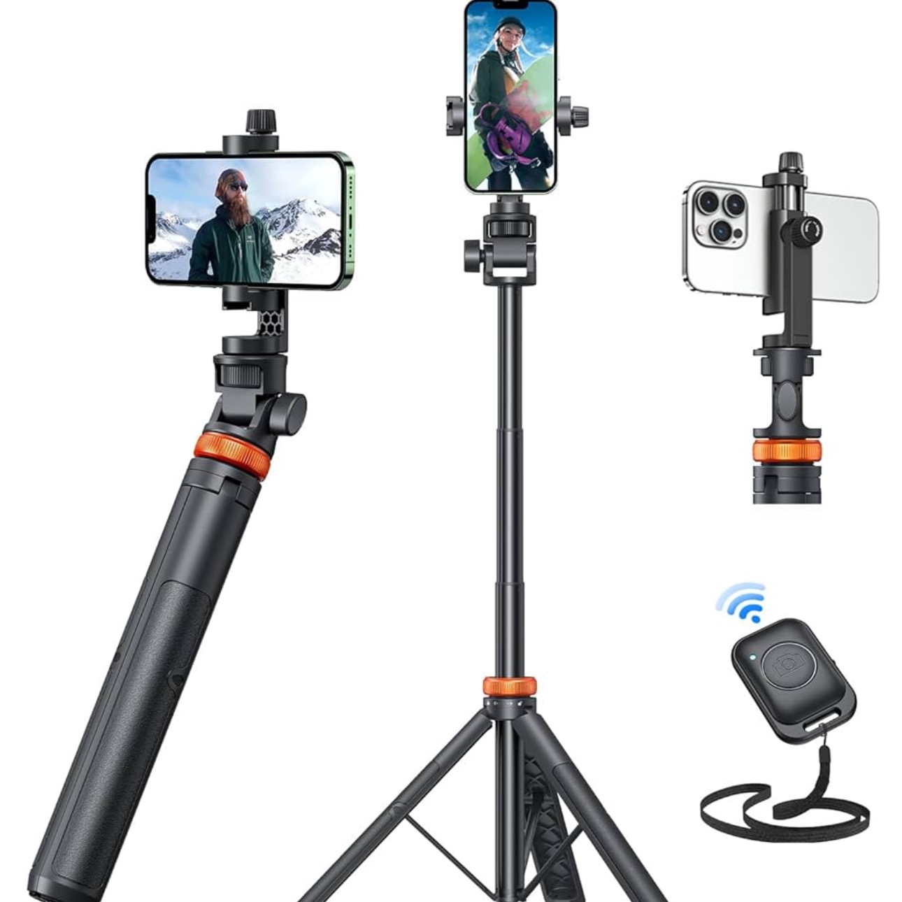 Amazon.com: Newest iPhone Tripod Stand, EUCOS 62"  thumbnail