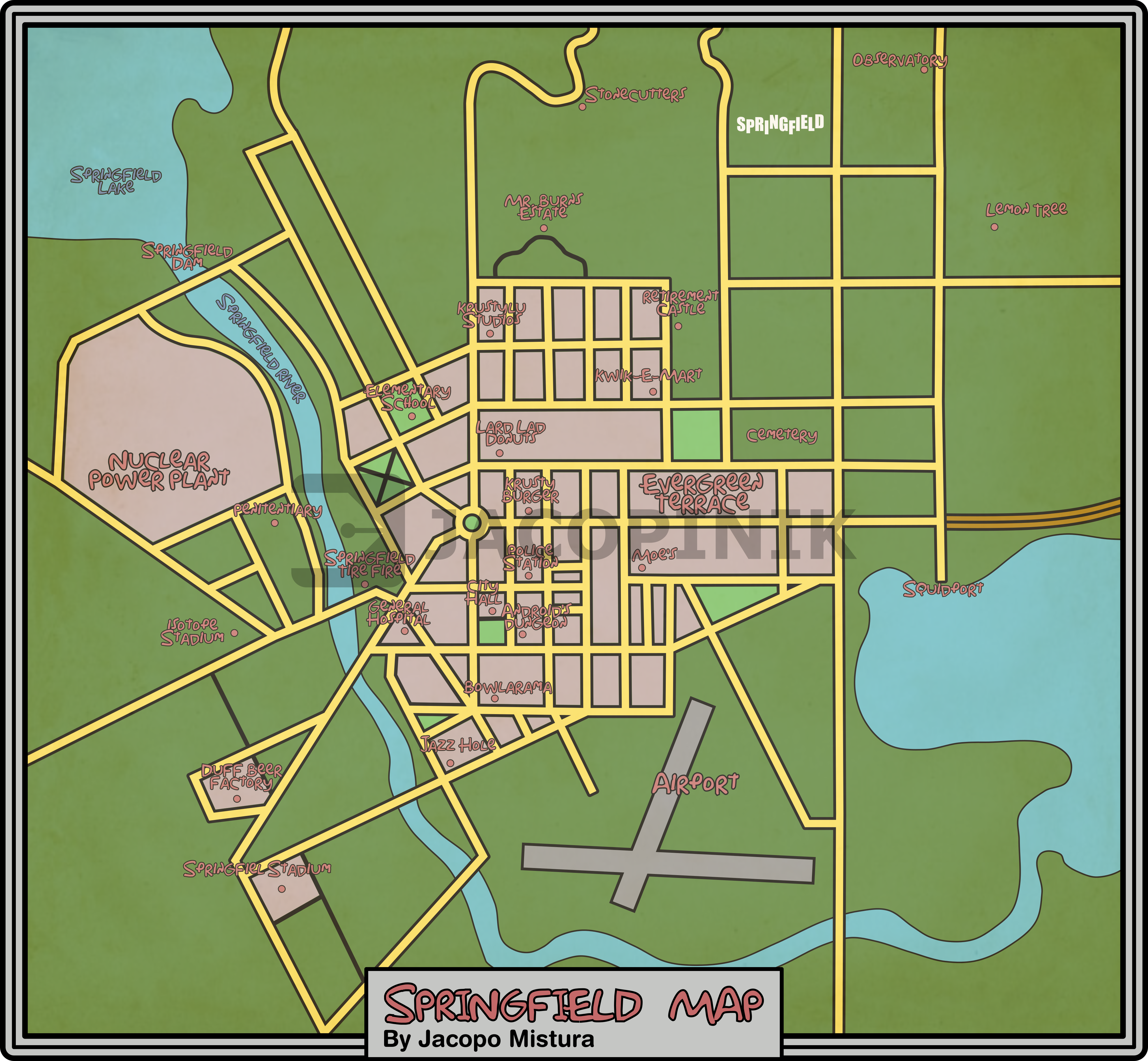 Simpson's Springfield Map thumbnail